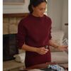 TV-Show With Love Meghan 2025 Meghan Markle Burgundy Knit Sweater