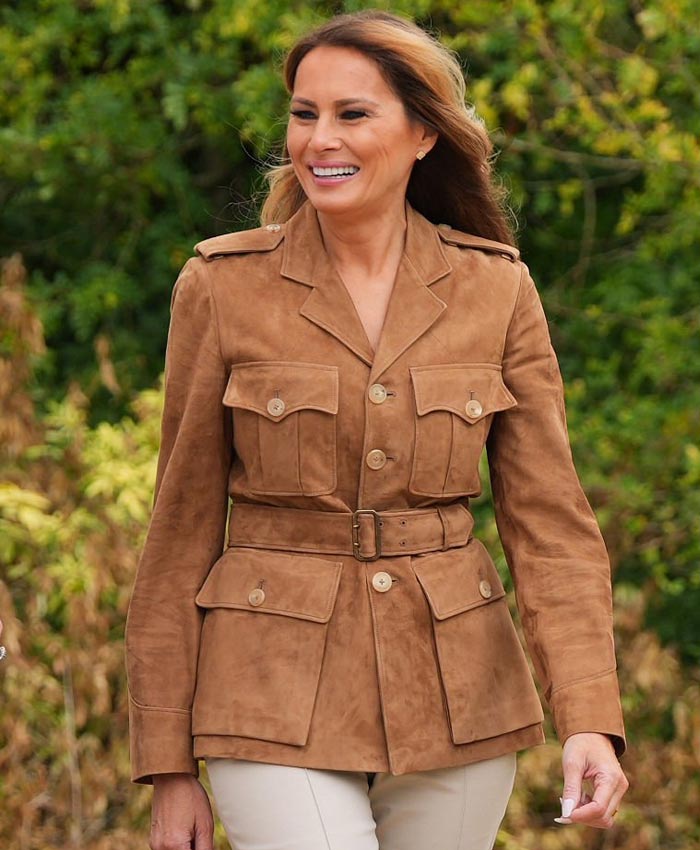 Melania Trump Brown Suede Jacket