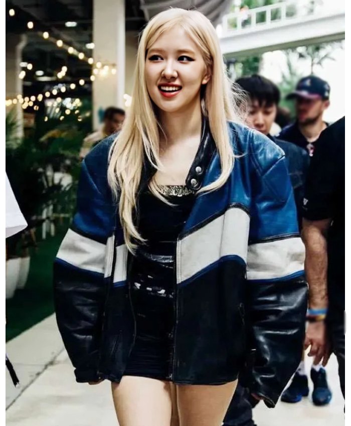 Rosé Miami Grand Prix Racer Leather Jacket