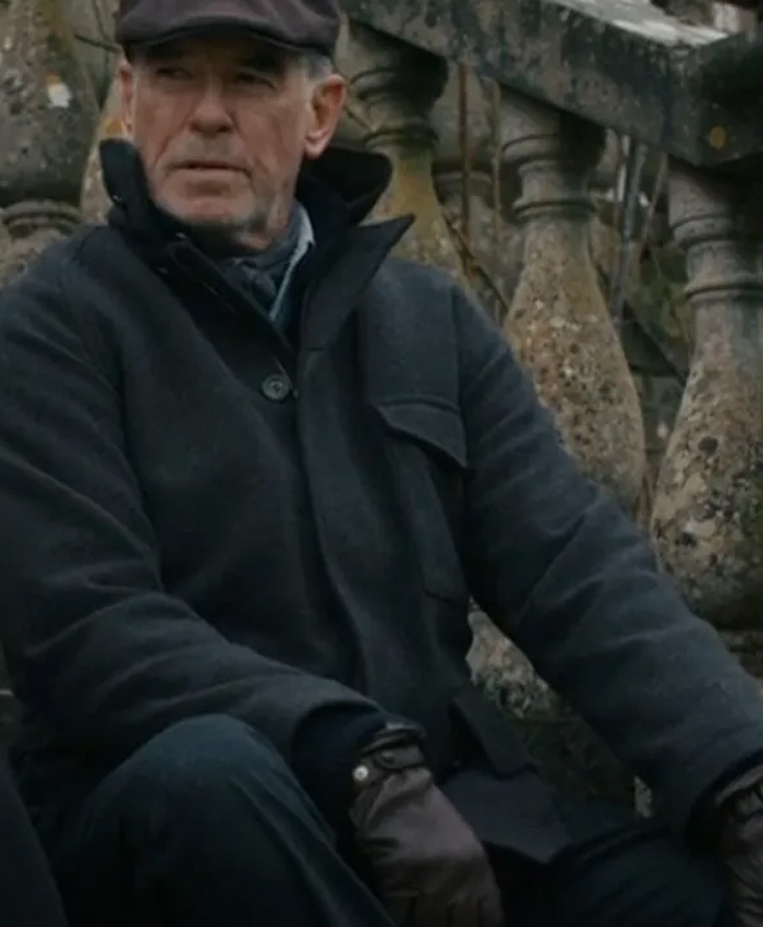 MobLand Tv Series S01 Pierce Brosnan Black Wool Jacket