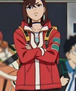 Momo Ayase Series Dandadan Red Hooded Jacket