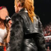 Buy Monday Night Raw Becky Lynch Black Leather Jacket with Faux Fur Sleeves