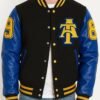 North Carolina A and T Aggie Black and Blue Varsity Jacket