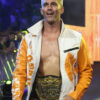 Purchase NJPW Zack Sabre Jr. TMDK White and Orange Leather Jacket