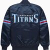 Tennessee Titans Satin Navy Blue Jacket