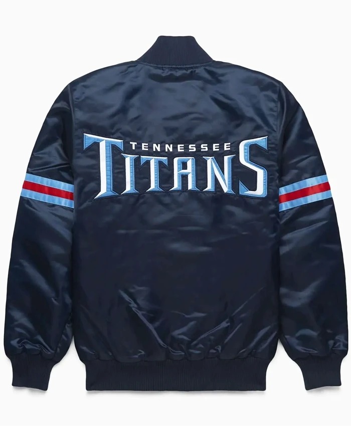 Tennessee Titans Satin Navy Blue Jacket