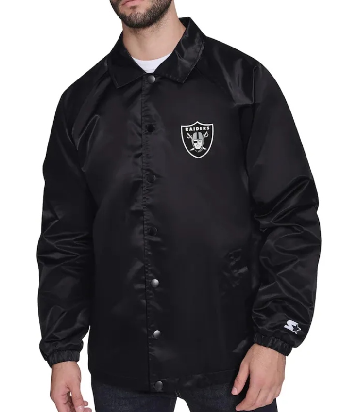 Las Vegas Raiders Retro Logo Coaches Jacket