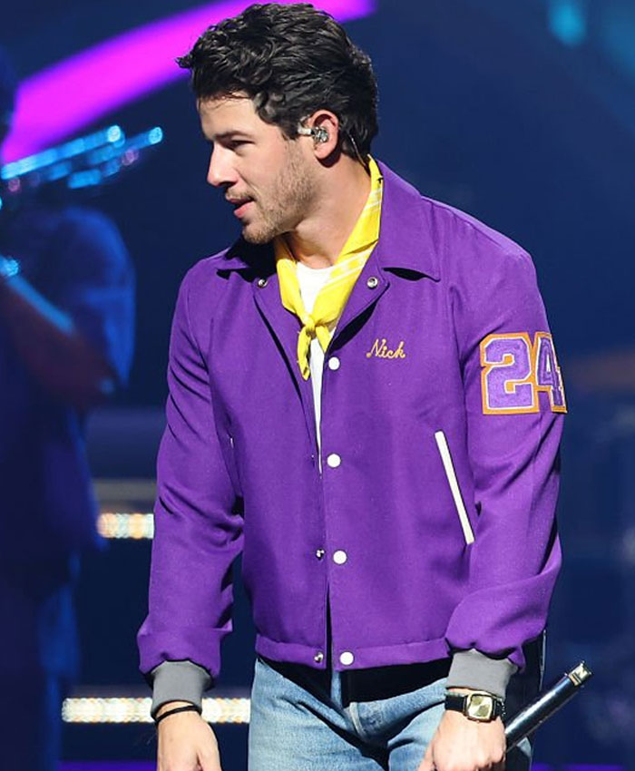 Nick Jonas Purple Jacket
