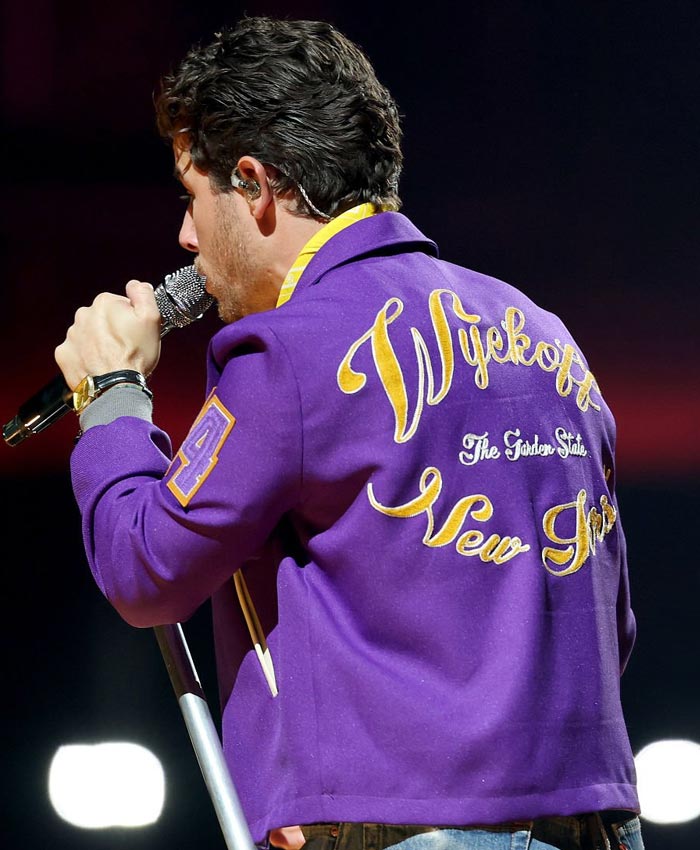 Nick Jonas Wyckoff The Golden State New Jersey Purple Jacket