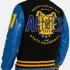 NC A and T Aggie Black and Blue Wool Leather Full-Snap Varsity Jacket