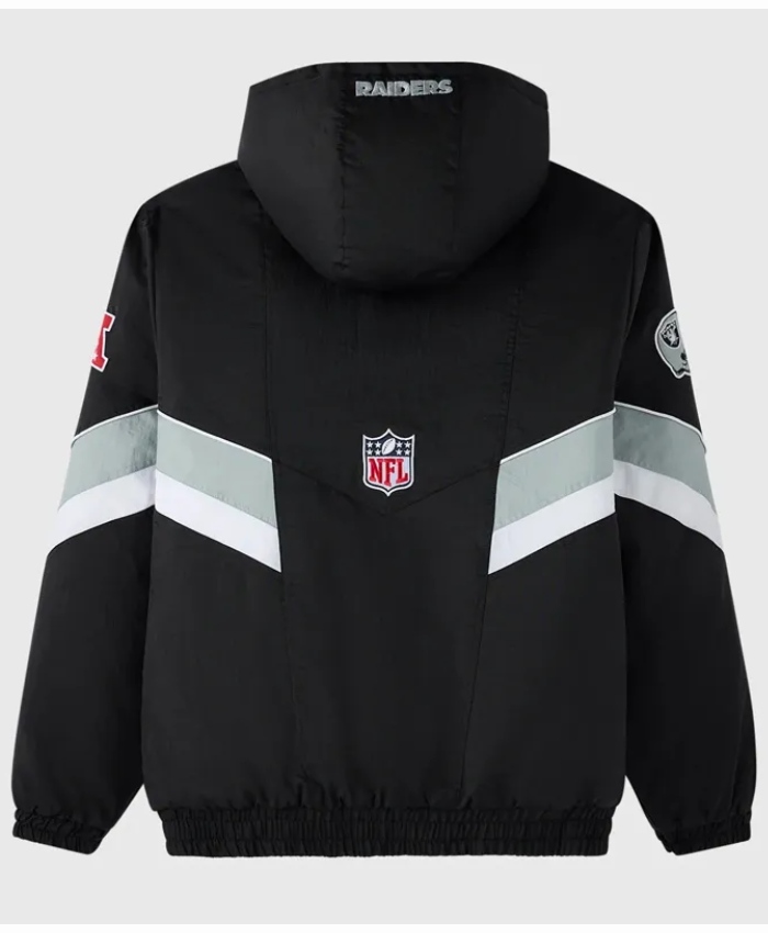 Sideline OVO Las Vegas Raiders Puffer Black Hooded Jacket