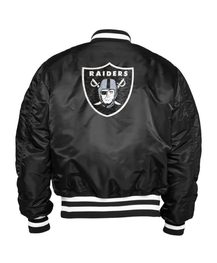 MA-1 Oakland Raiders Bomber Satin Jacket