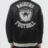 Heavyweight Oakland Raiders Black Satin Jacket