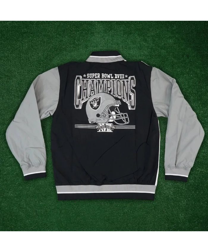 Alternative view of Oakland Raiders Warm Up Team History Jacket
