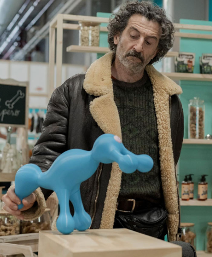 Old Dog New Tricks Luis Zahera Brown Shearling Leather Jacket