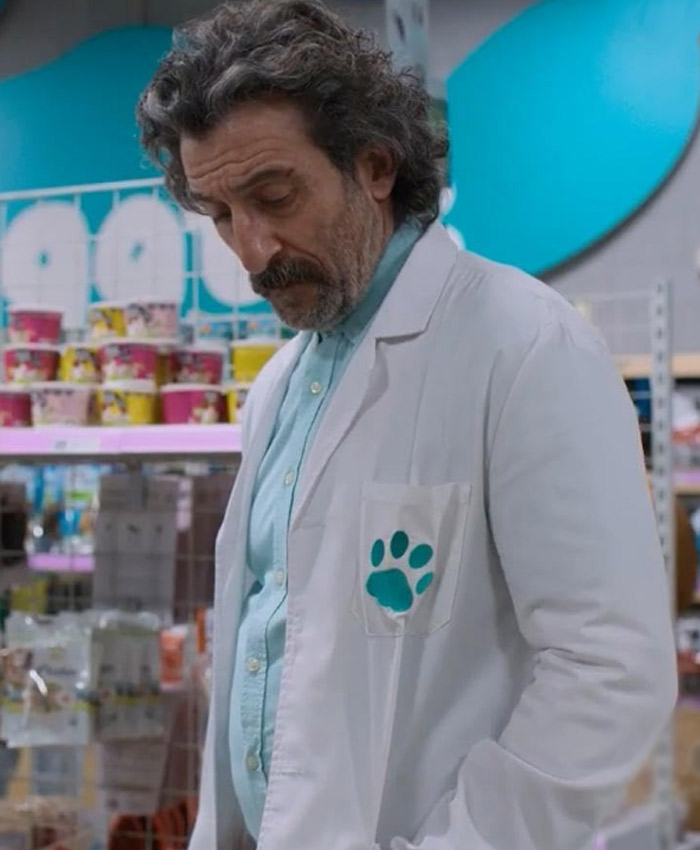 Old Dog New Tricks Luis Zahera White Cotton Coat