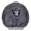 MA-1 Oakland Raiders Bomber Satin Jacket - Grey