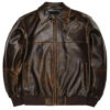 Pelle Pelle Brown Distressed Leather Jacket