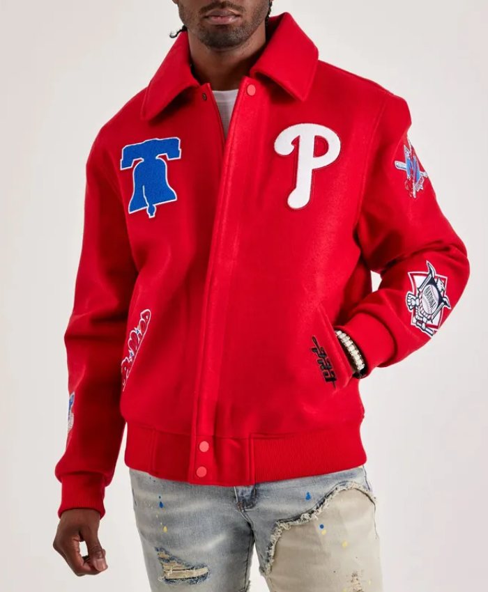 Shop Philadelphia Phillies World Series Red Varsity Wool Jacket