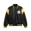Pittsburgh Steelers Leather Bomber Jacket