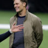 Post Game Tom Brady Green Bomber Cotton Jacket