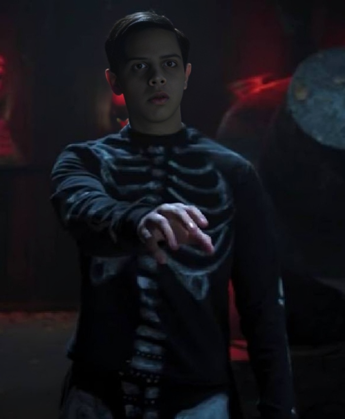 Wednesday S02 Pugsley Addams Skeleton Printed Shirt