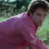 Robert Pattinson Die My Love Pink Striped Shirt