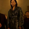 Samagwi Mantis 2025 Jae-yi Black Leather Belted Coat