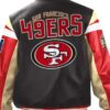 Men’s SF 49ers Leather Bomber Jacket
