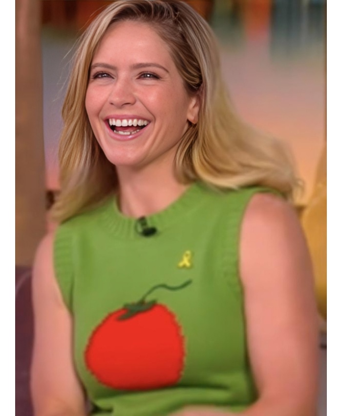 The View 2025 Sara Haines Tomato Motif Sweater Vest
