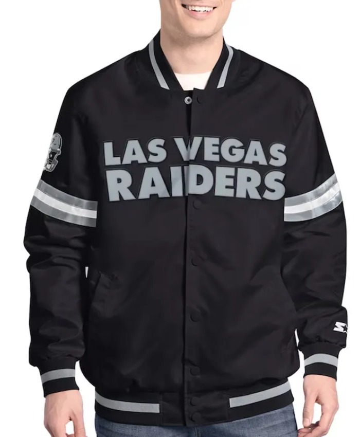 Scout Las Vegas Raiders Varsity Satin Jacket