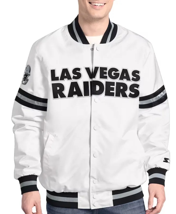 Alternative view of Scout Las Vegas Raiders Varsity Satin Jacket