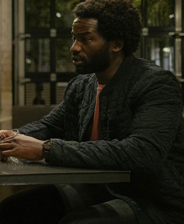 Sean Donovan Slow Horses Black Quilted Jacket