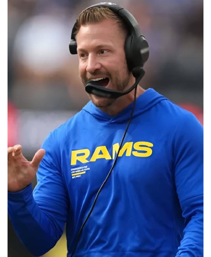 Sean McVay LA Rams Sideline blue Hoodie T-Shirt