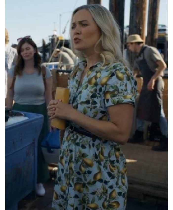 Emilie Ullerup TV Movie Catch of the Day 2025 Sophie Fruit Printed Midi Dress