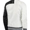 Los Angeles White and Black Las Vegas Raiders Hometown Satin Full-Snap Jacket
