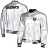 LA Raiders The Wild Collective Silver Metallic Jacket