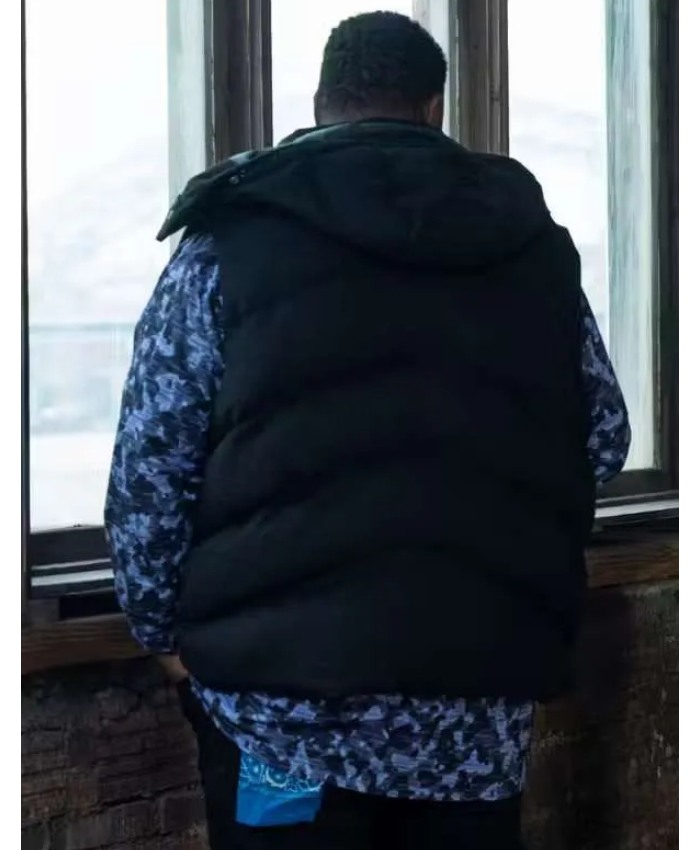 Buy Mayor of Kingstown S03 Deverin Washington Black Puffer Vest