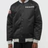 Oakland Raiders Heavyweight Black Full-Snap Varsity Satin Jacket