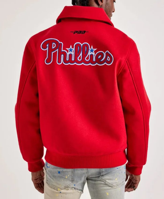 Philadelphia Phillies World Series Red Varsity Wool Jacket
