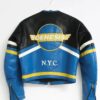 Blue Vanson Leather Motorcycle Jacket
