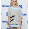 Zara Larsson SiriusXM Studios NYC Dolphins Knit Grey Sweater