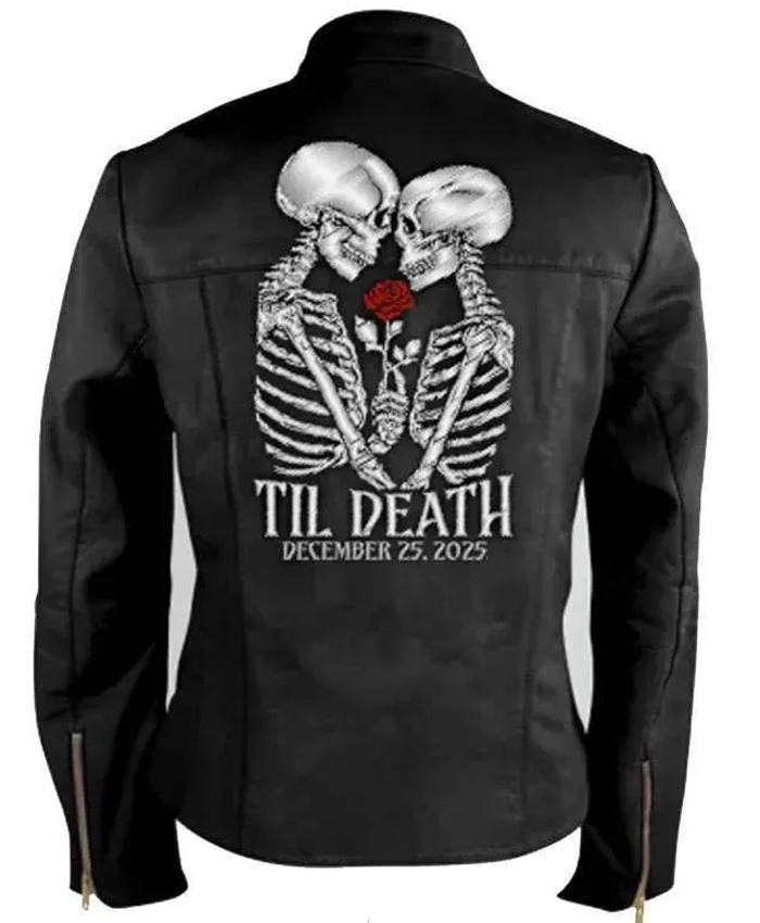 Skeleton Til Death Leather Jacket