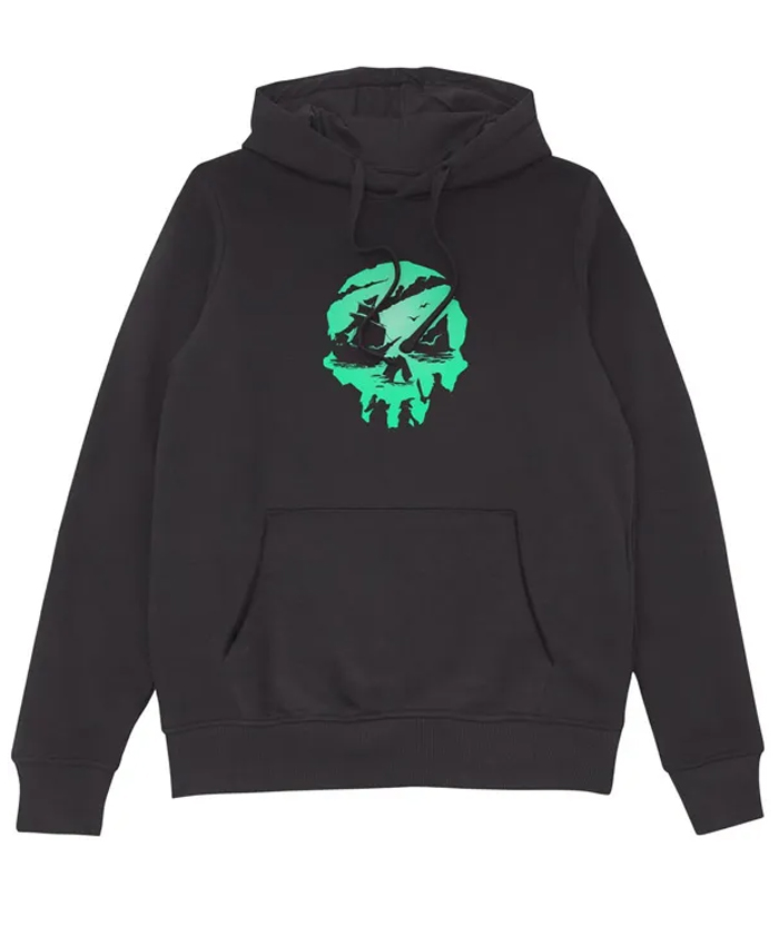 Skull Printed Sea Of Thieves Hoodie