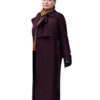 Slow Horses Diana Taverner Maroon Wool Trench Coat