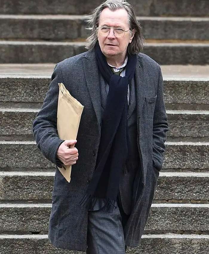 Slow Horses Jackson Lamb Grey Wool Coat