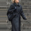 Slow Horses Kristin Scott Thomas Grey Wool Coat