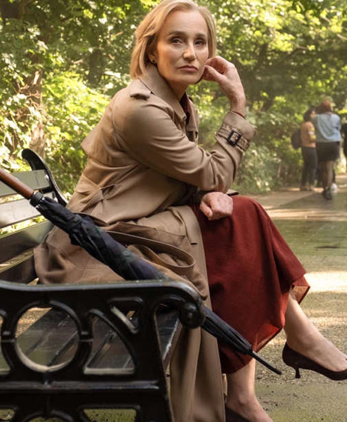 Slow Horses S02 Kristin Scott Thomas Brown Trench Coat