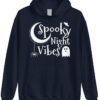 Spooky Night Vibes Dark Blue Hoodie