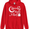 Spooky Night Vibes Red Hoodie